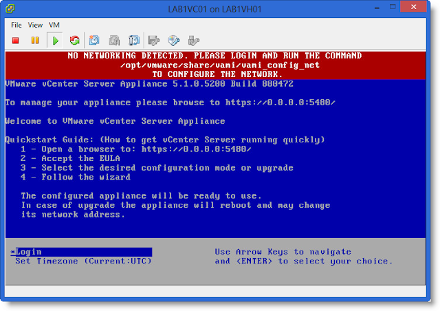 Image from the post "Deploying and Configuring vCenter Server Appliance 5.1"