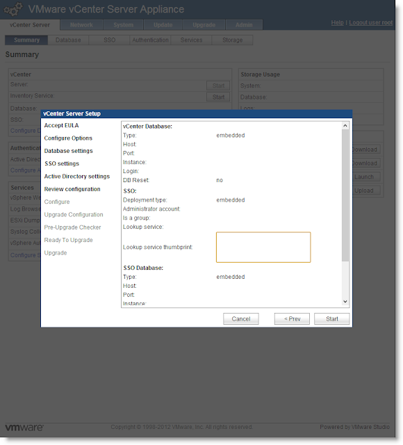 Image from the post "Deploying and Configuring vCenter Server Appliance 5.1"