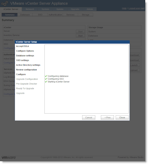 Image from the post "Deploying and Configuring vCenter Server Appliance 5.1"