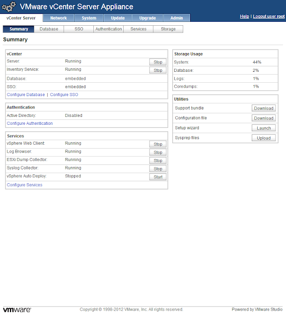 Image from the post "Deploying and Configuring vCenter Server Appliance 5.1"