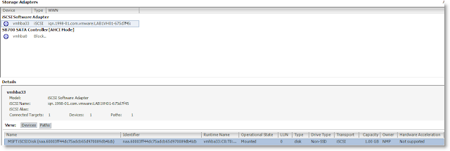 Image 19 from the post "WS2012 Storage - iSCSI Target Server - Configuring an iSCSI Initiator on VMware vSphere 5.1"