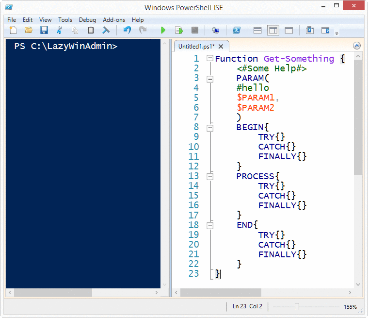 PowerShell ISE Brackets Navigation v3