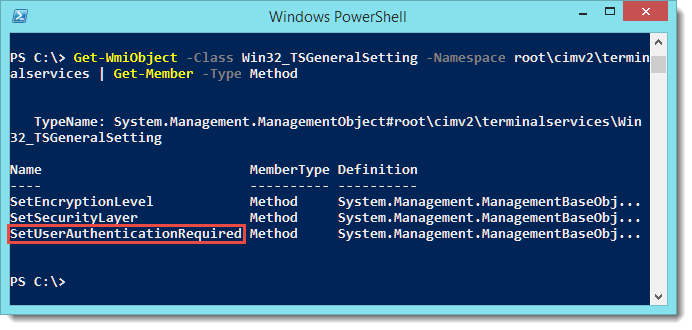 Image 9 from the post "PowerShell - Get/Set the Network Level Authentication Remotely (RDP Setting)"
