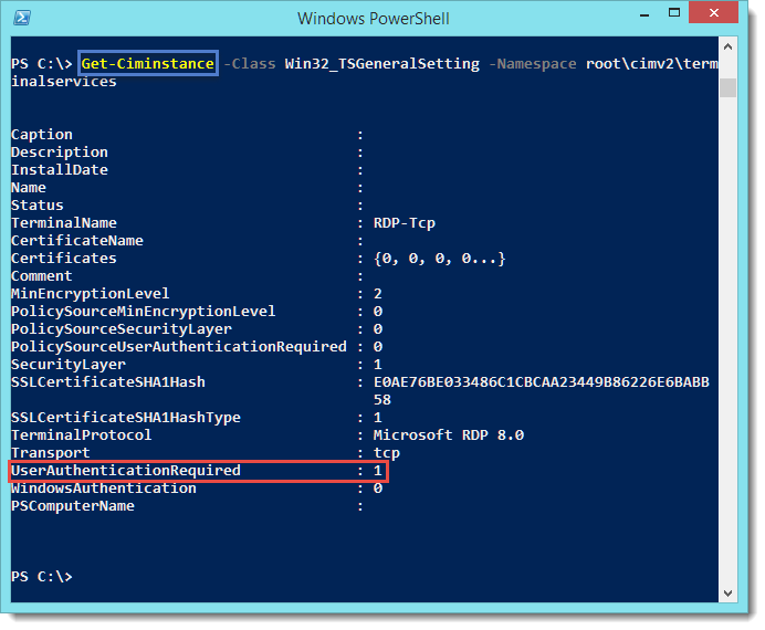Image 10 from the post "PowerShell - Get/Set the Network Level Authentication Remotely (RDP Setting)"