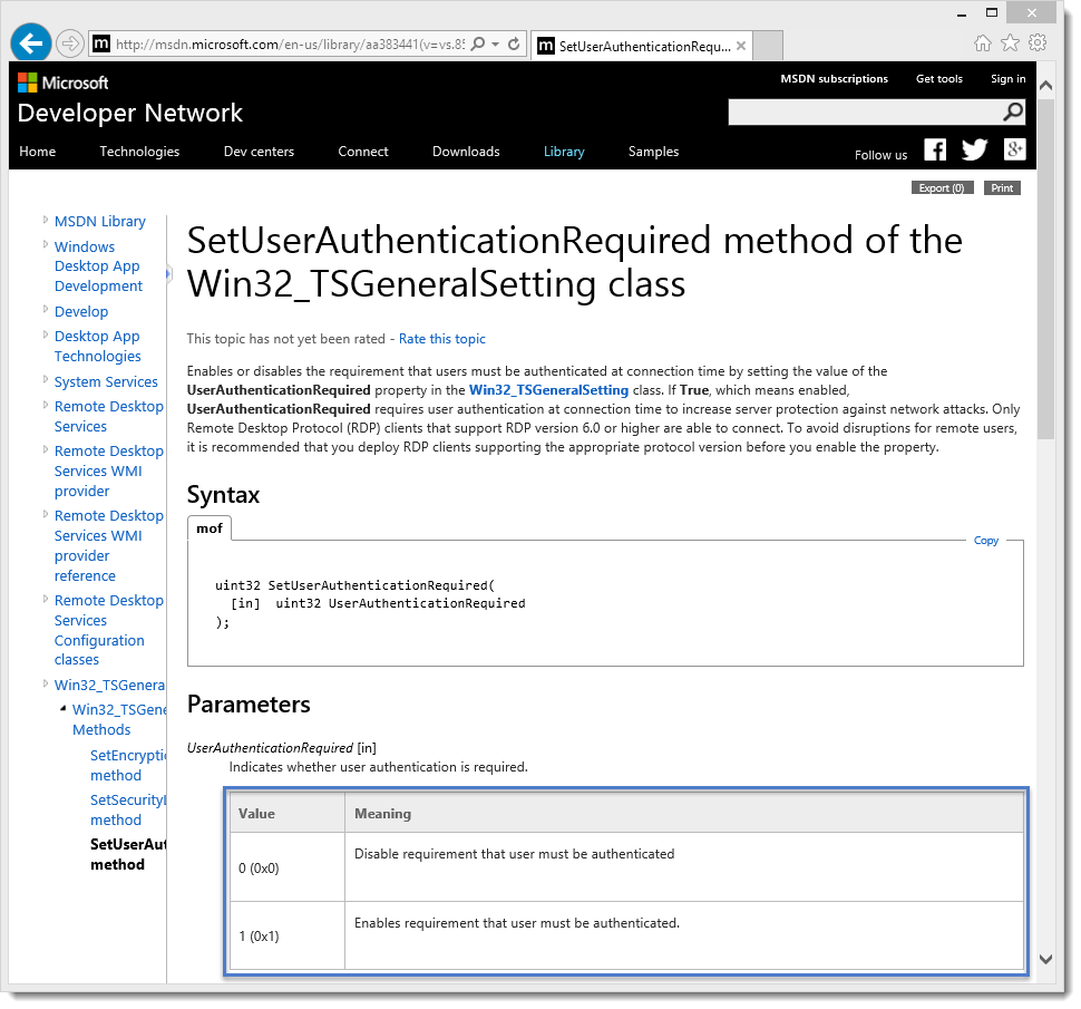 Image 13 from the post "PowerShell - Get/Set the Network Level Authentication Remotely (RDP Setting)"
