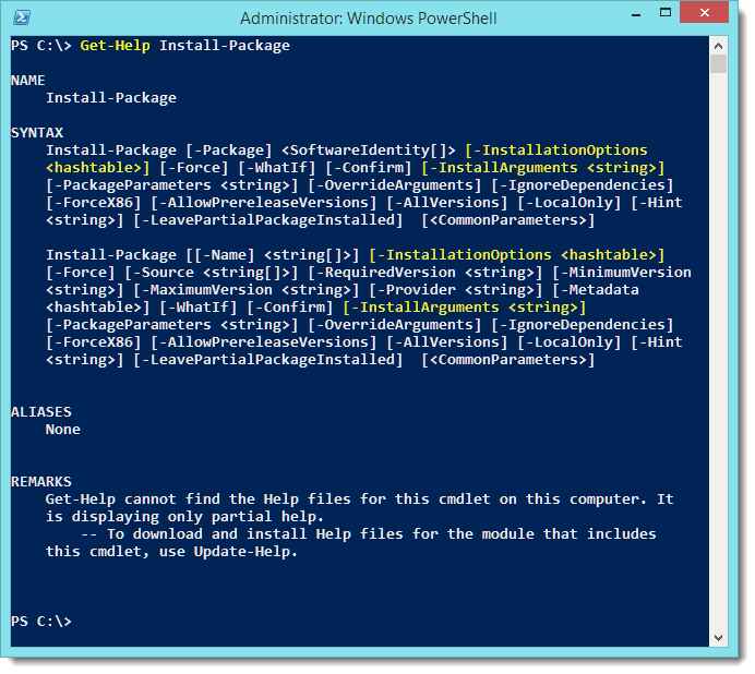 Image 12 from the post "PowerShell - Playing with the new OneGet module (v5 preview)"