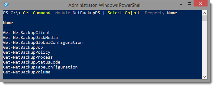 Get Command NetBackupPS
