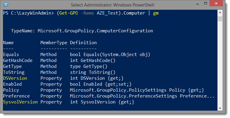 GPO Computer GetMember