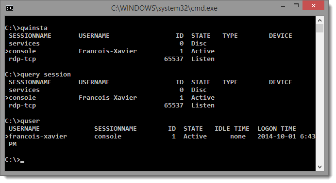Quser Query Session Qwinsta legacy tools