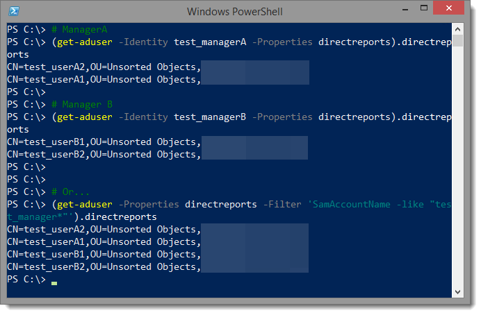 ManagerA ManagerB directreports powershell 02