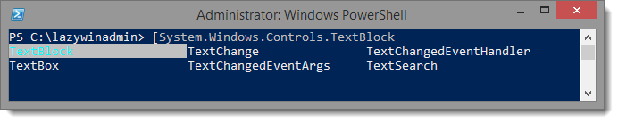 PowerShell PSReadLine CtrlSpace NetFramework