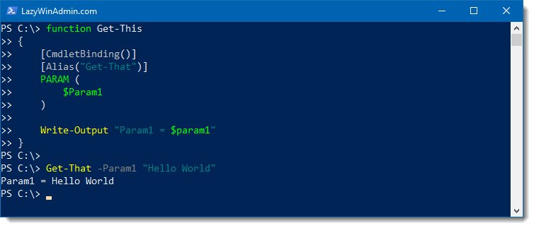 Function Alias